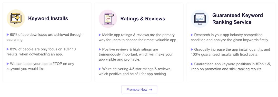 ASOWorld app promotion service