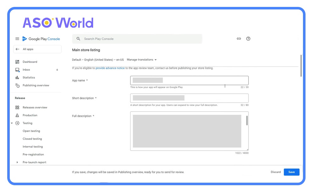 Set up your store listing