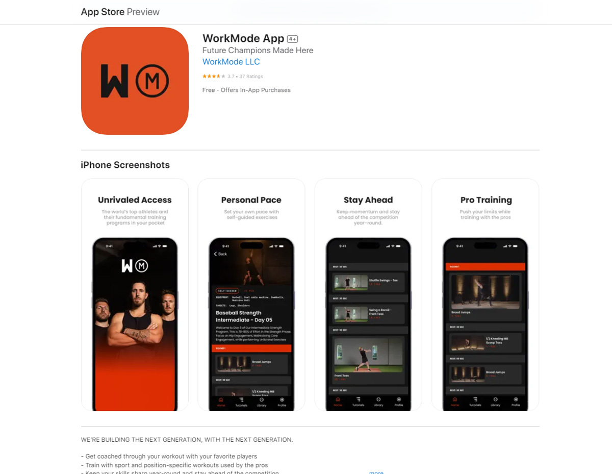 WorkMode 앱 App Store 페이지