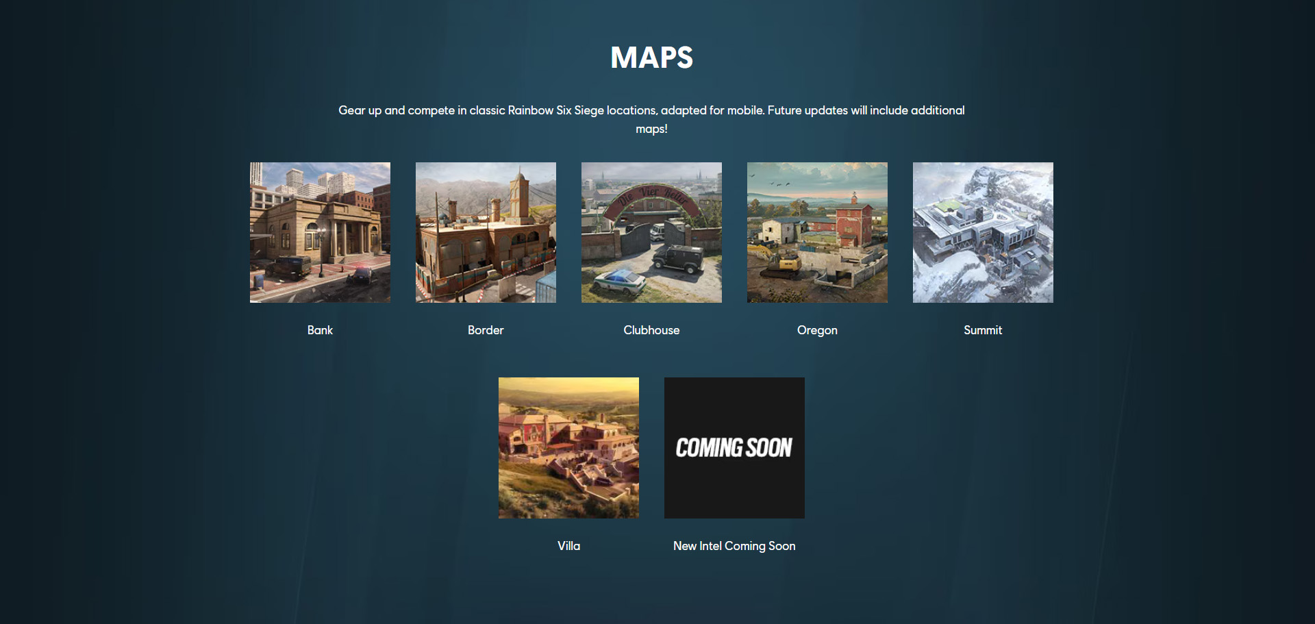 Карты Rainbow Six Mobile