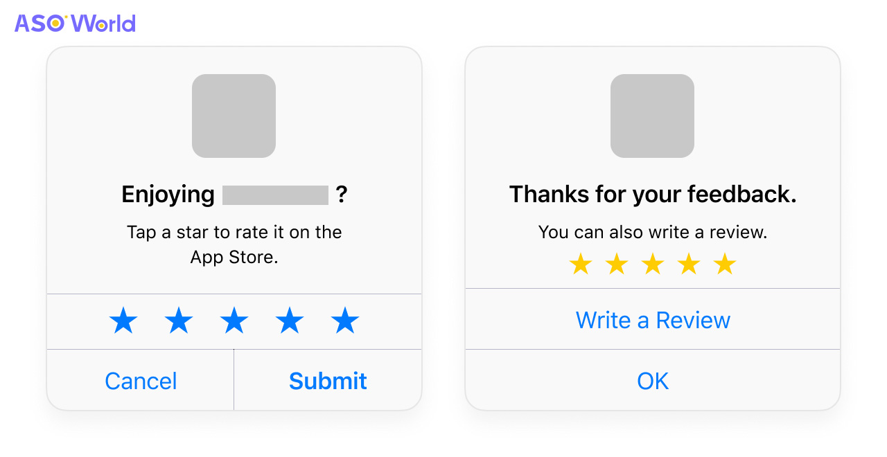In-app ratings API