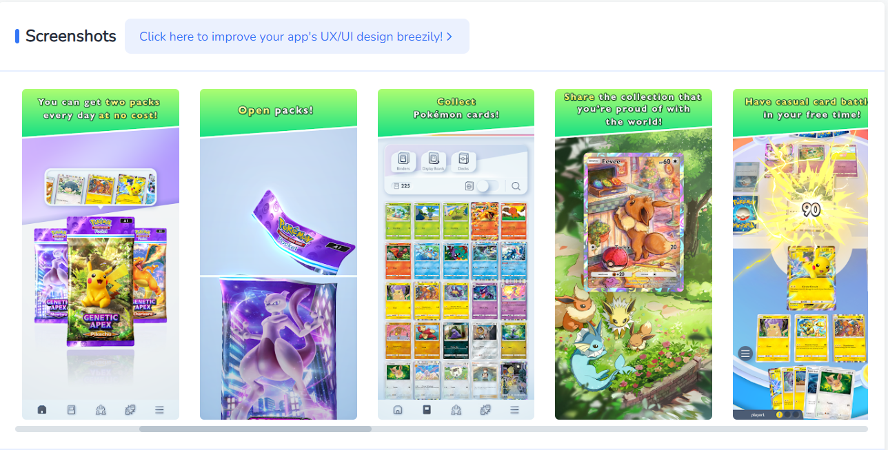 Pokémon Trading Card Game Pocket App Store Screenshots