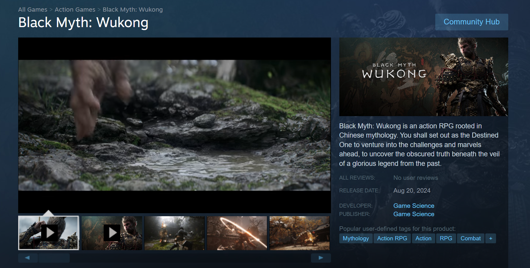 Black Myth: Wukong Steam Game Intoduction