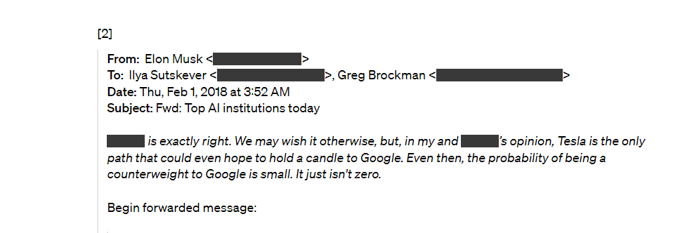 Email from Elon Musk