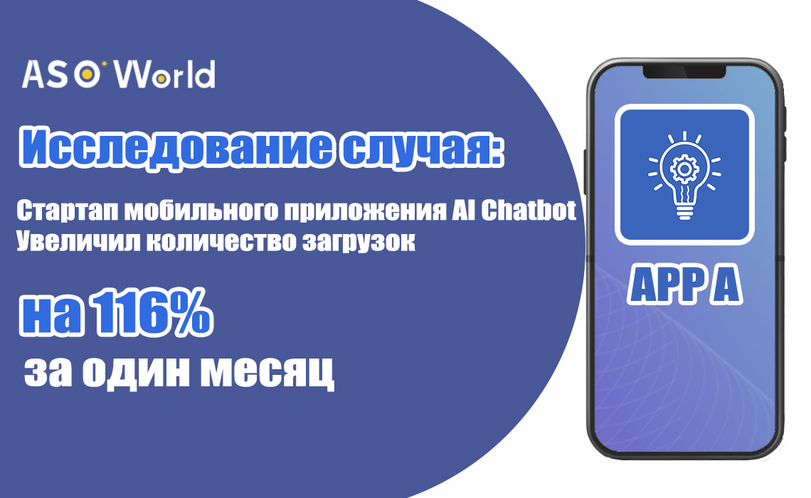 Кейс: Запуск приложения для мобильного чат-бота с искусственным интеллектом  увеличил количество загрузок на 116% за один месяц - ASO World