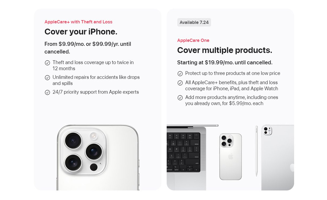 AppleCare One & Apple Care+