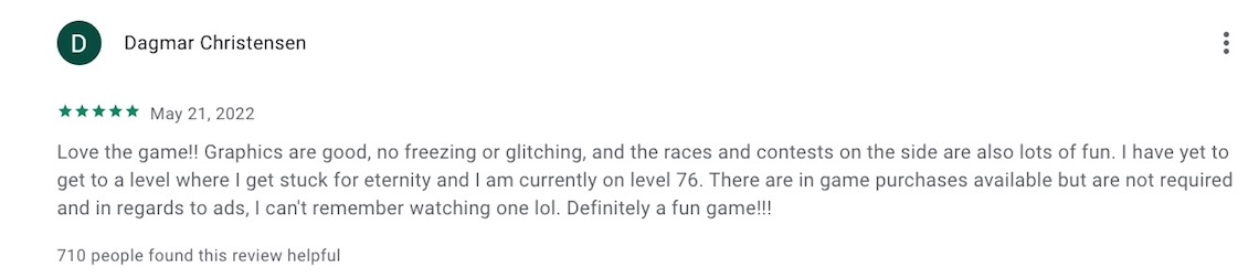 reviews on google play