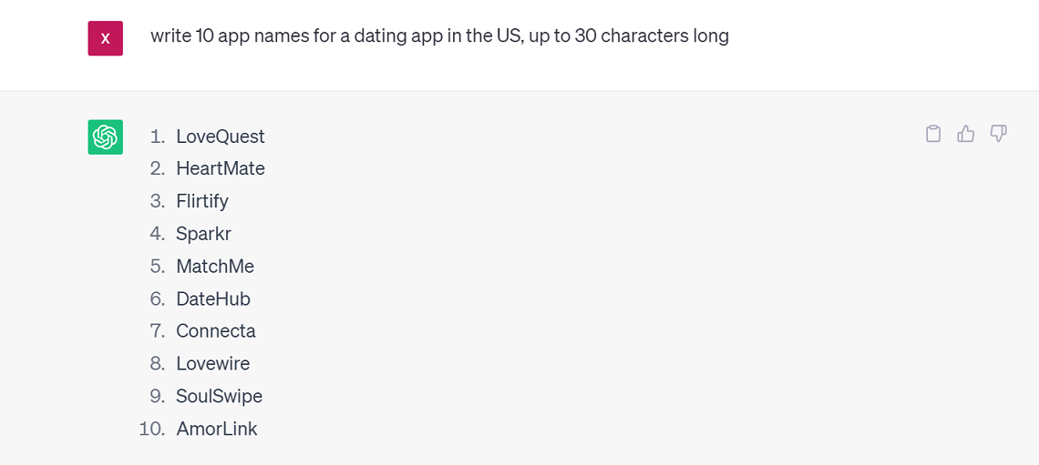 write app name