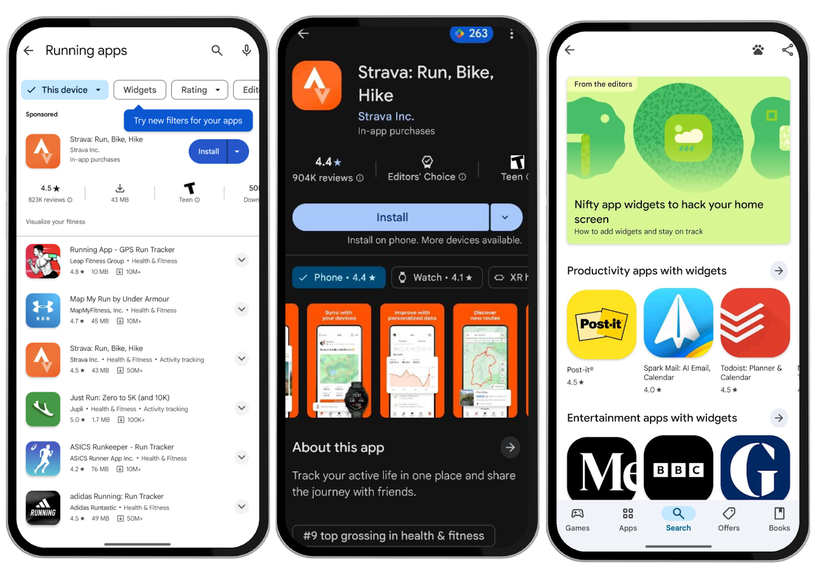 widget discovery