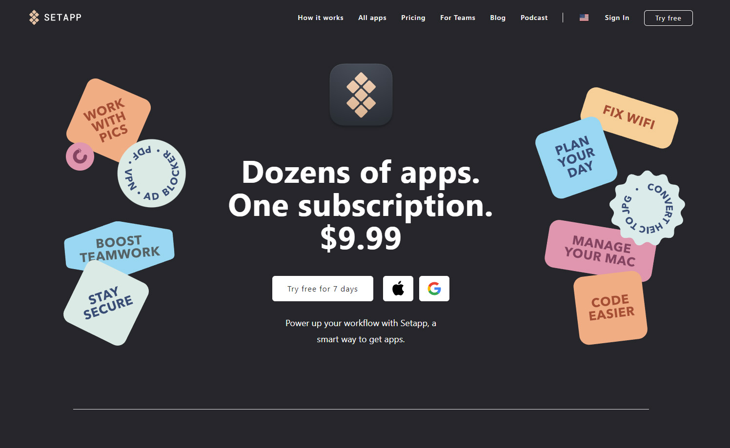 Setapp Official page