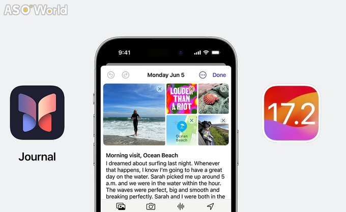Apple's New AI Journal in iOS 17.2