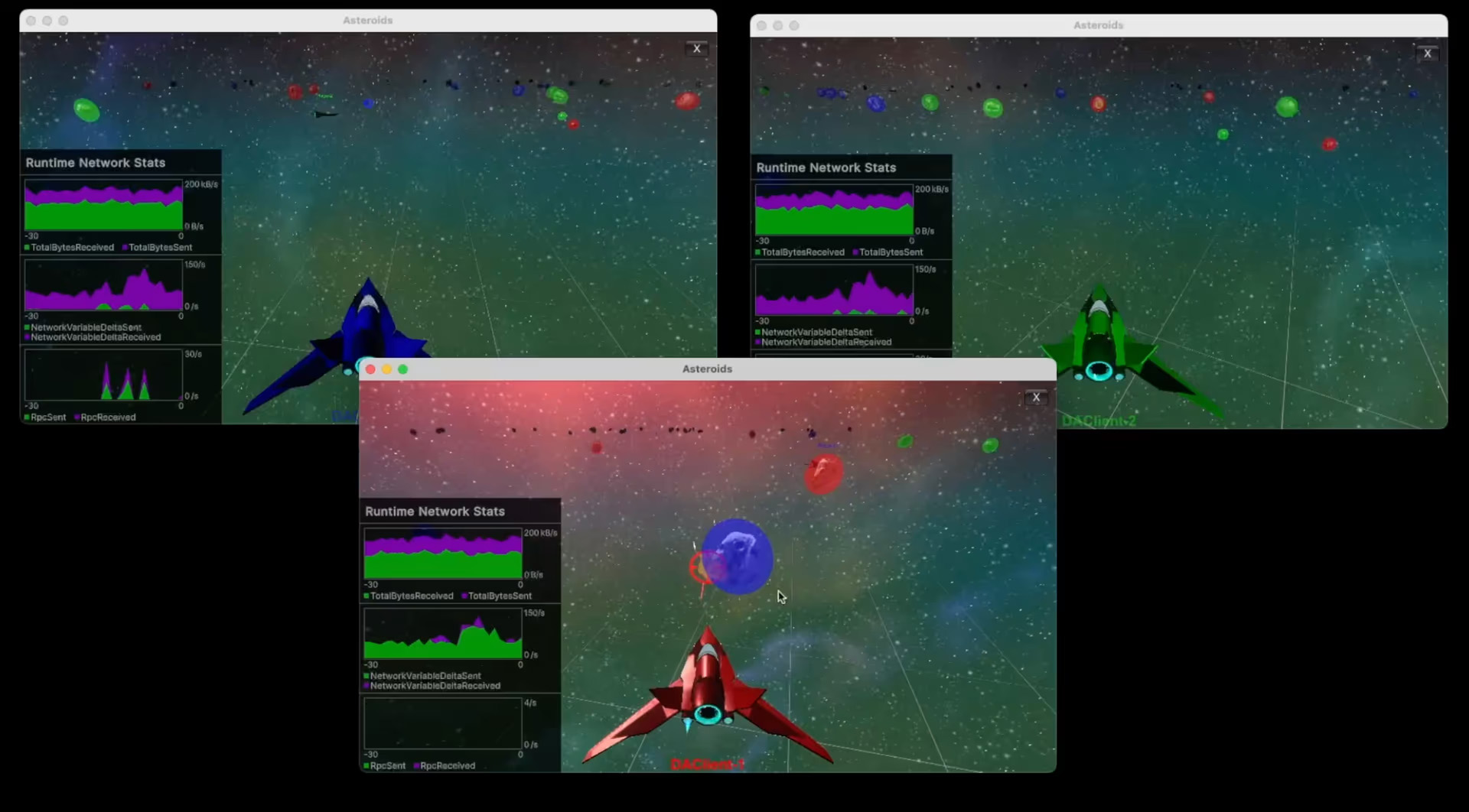 Asteroid sample using Distributed Authority (Beta) in Unity 6