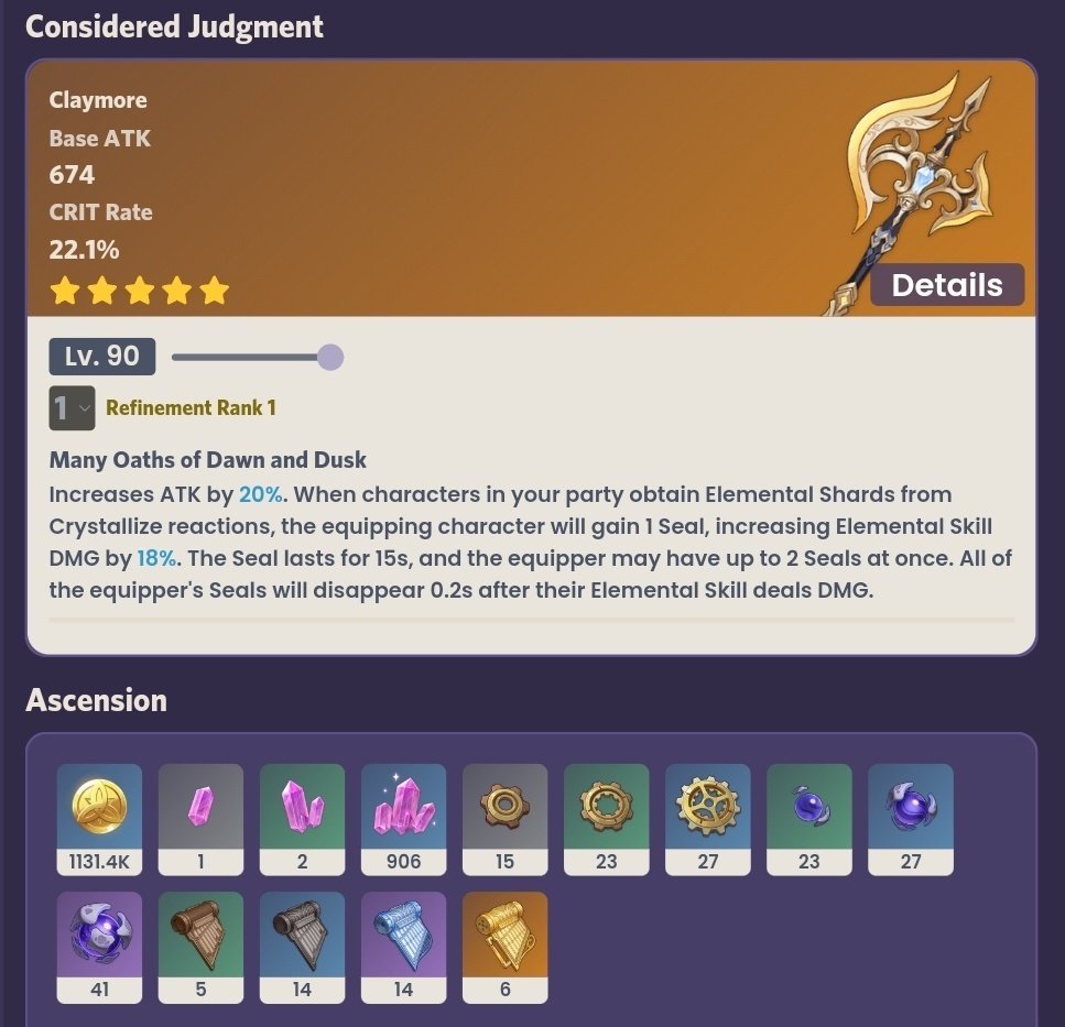 Navia's Signature Weapon