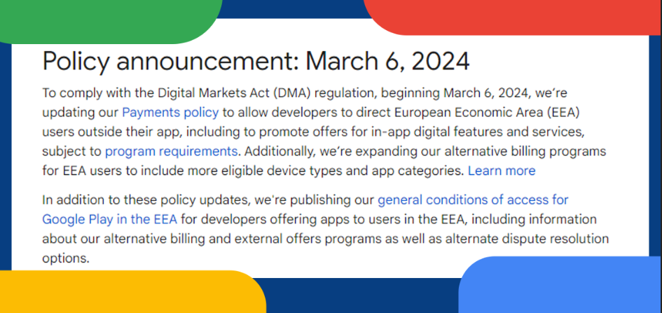 Google Play Policy Updates