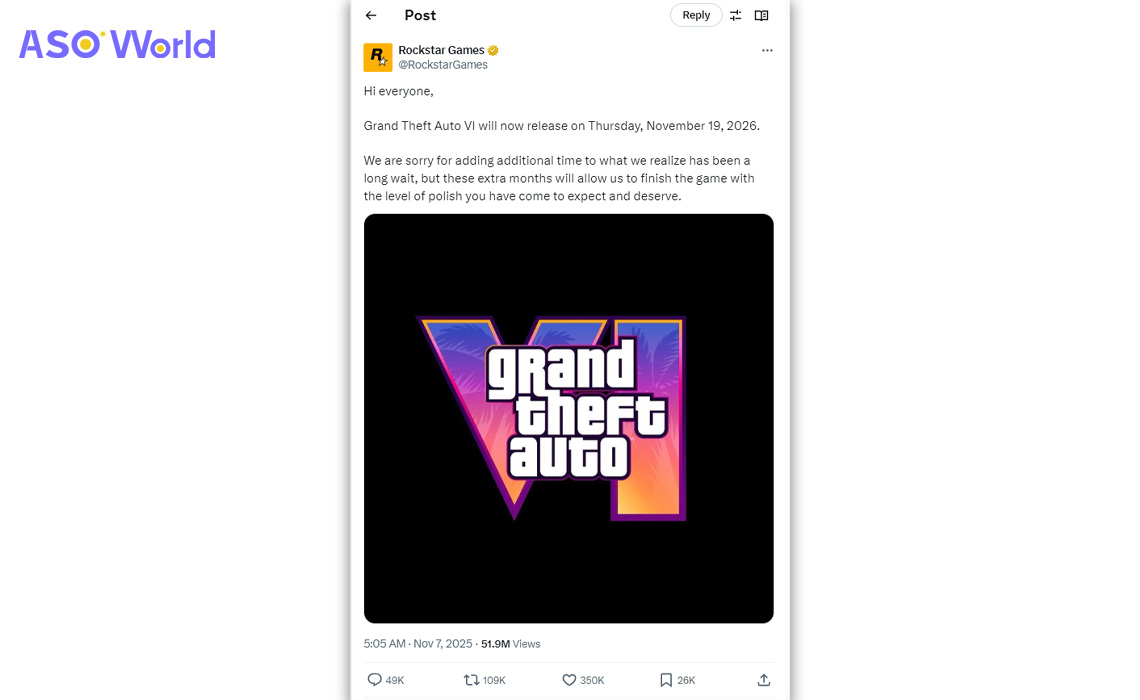 Rockstar Games의 GTA 6 연기 공식 발표