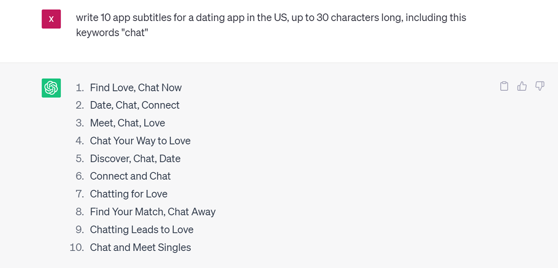 write app subtitle