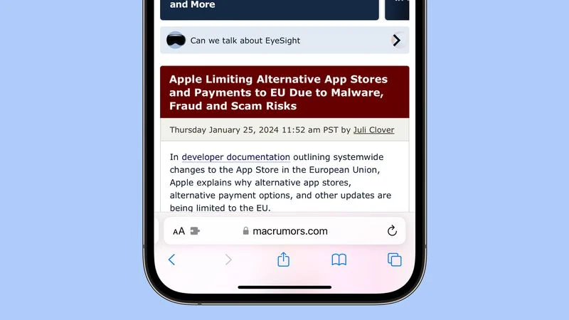 Safari's Address Bar Gets a Facelift