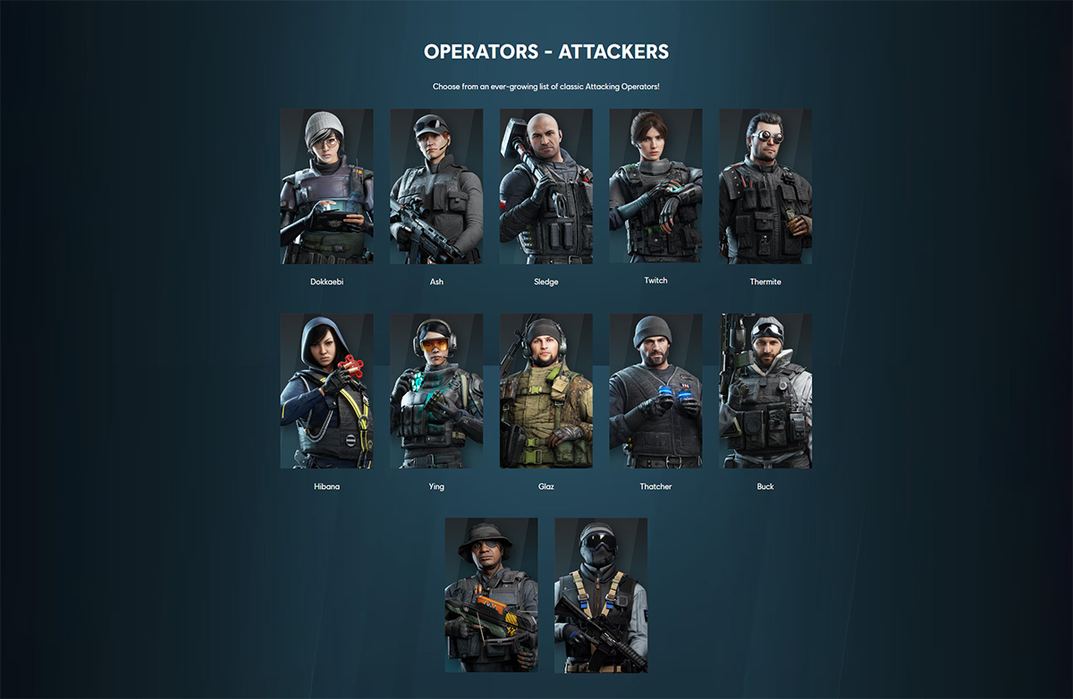 12 доступных атакующих в Rainbow Six Mobile