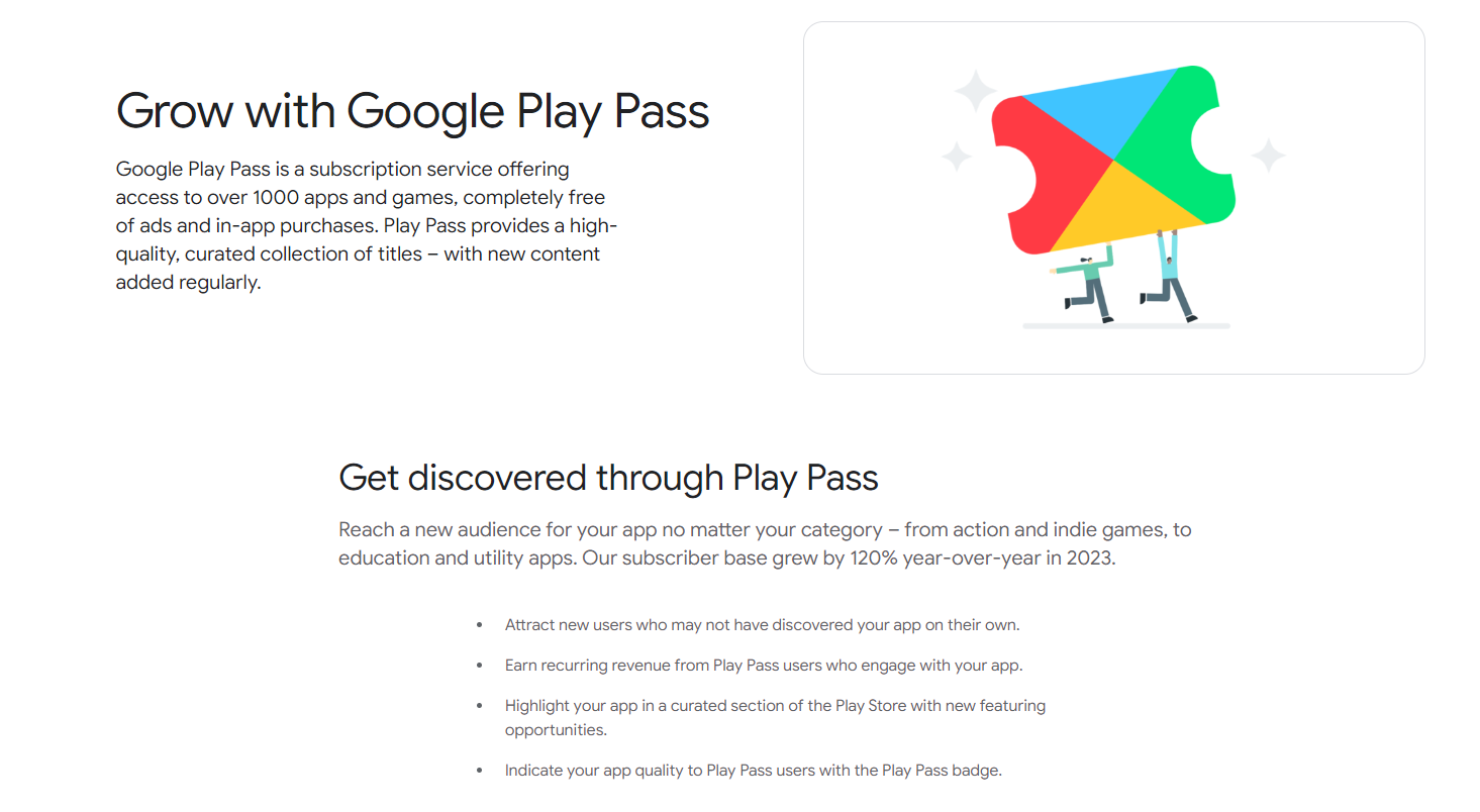 Grow with Google Play Pass