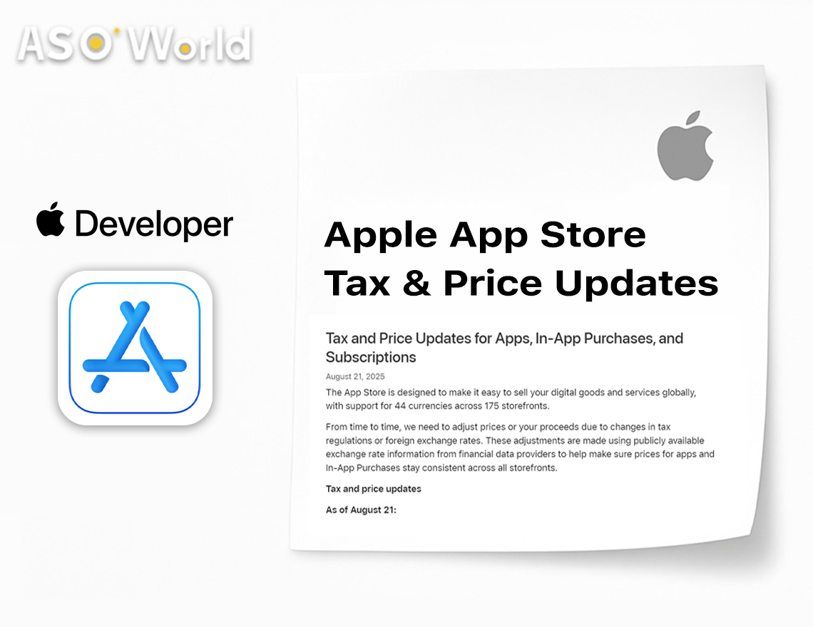 App Store: Налоги и обновления цен, август 2025. Руководство для разработчиков