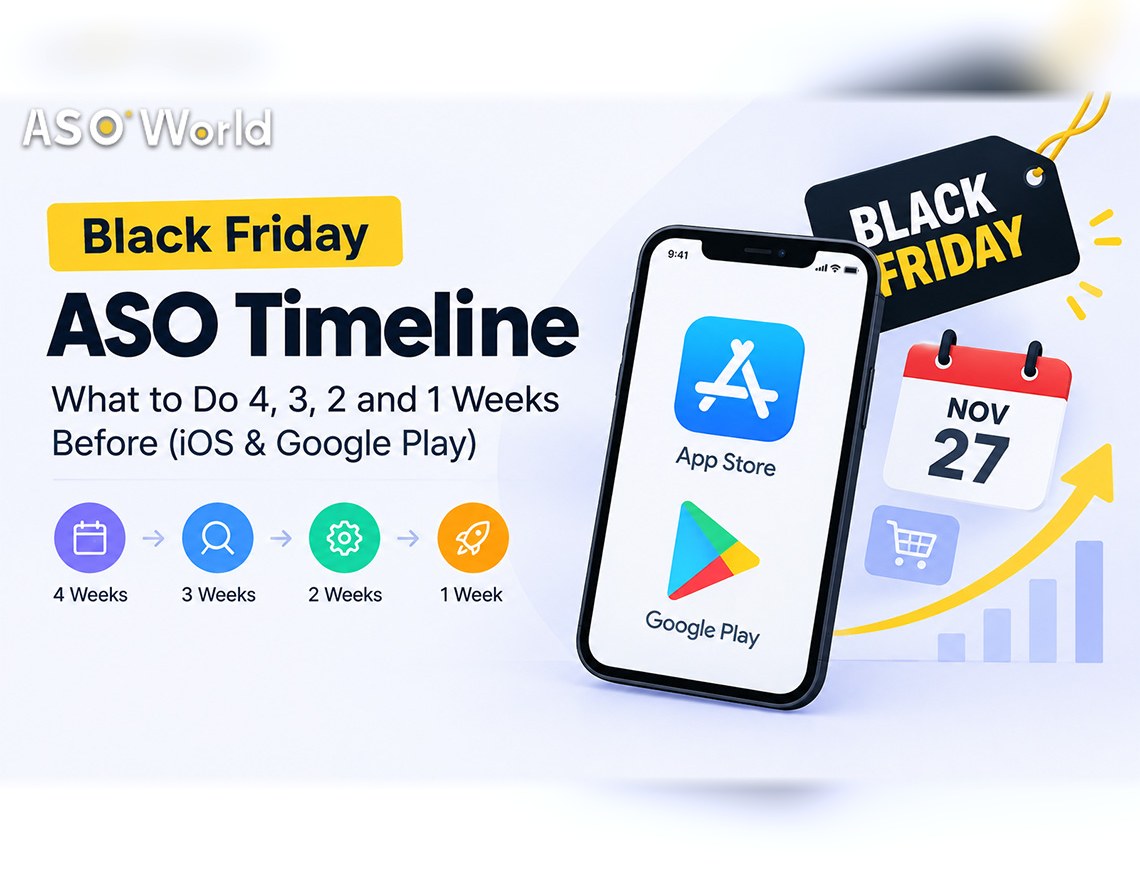  Black Friday ASO Timeline: What to Do 4, 3, 2 and 1 Weeks Before (iOS & Google Play)