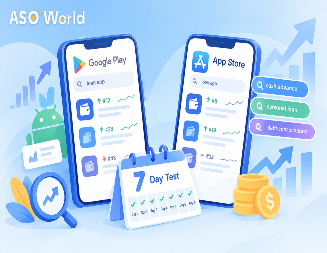 Google Playのランキングが不安定？キーワード予算をiOSへシフトするための7日間テスト計画