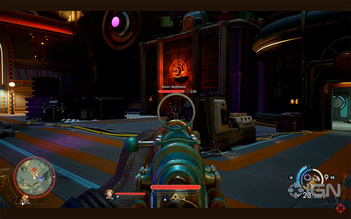 Screenshot from The Outer Worlds 2 gameplay trailer -- Gunplay