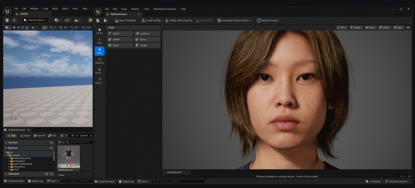 UE 5.6 MetaHuman