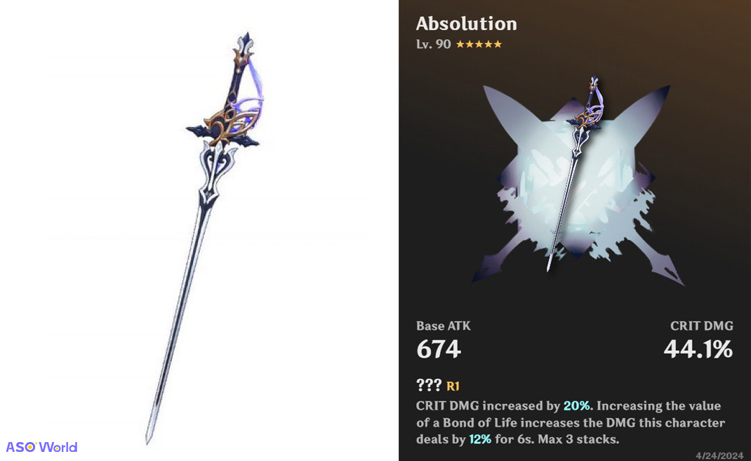 Clorinde's Signature Weapon: Absolution