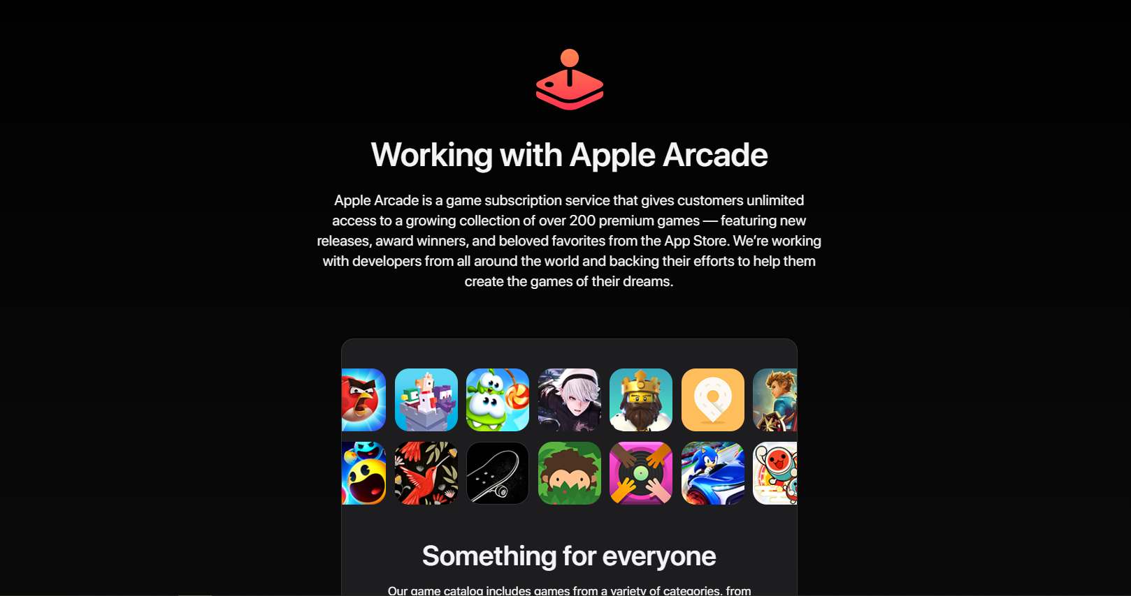 Working with Apple Arcade