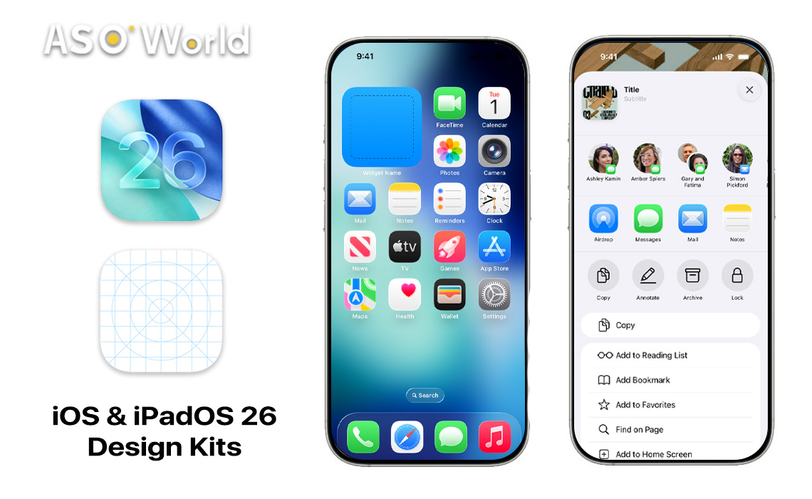iOS 26 리퀴드 글래스 아이콘을 위한 새로운 디자인 키트