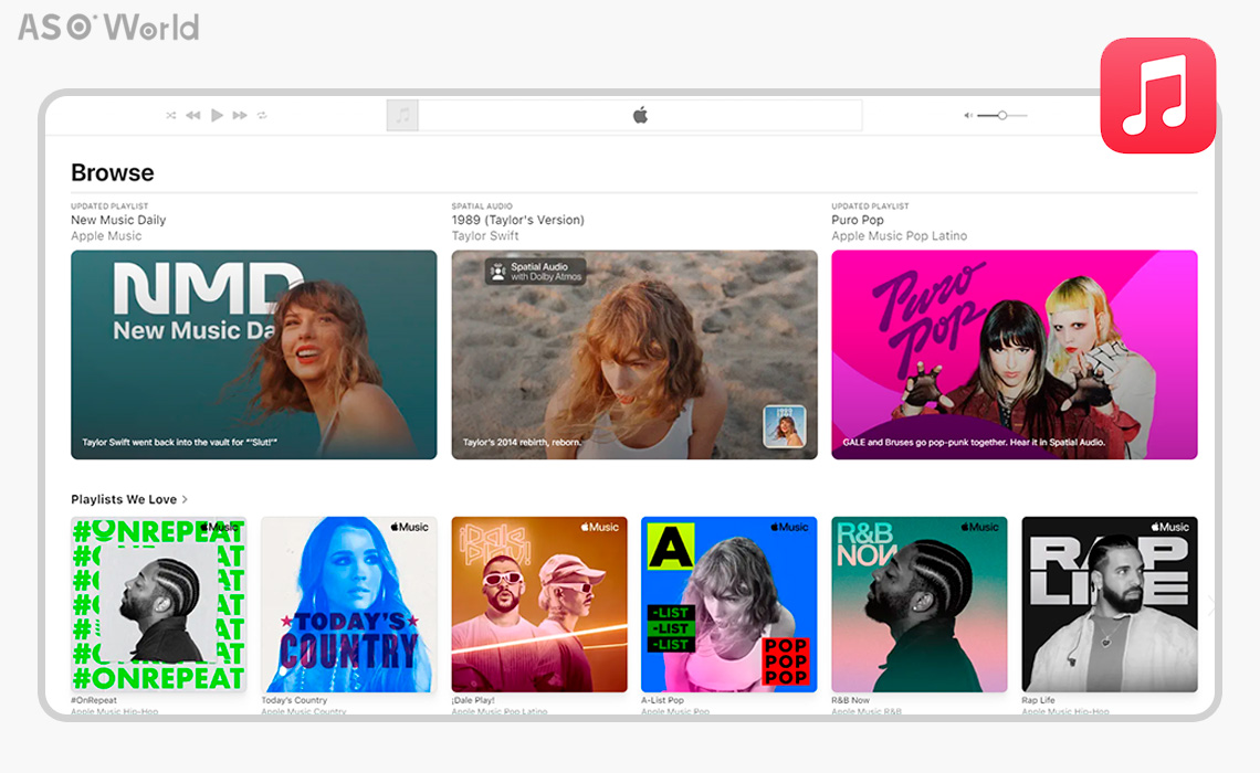 1989 (Taylor's Version) in Apple Music Browse Page