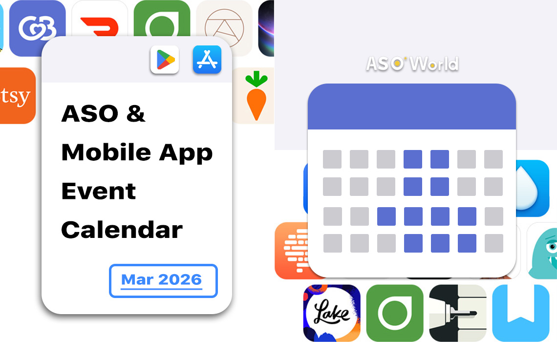 ASO 및 모바일 앱 이벤트 캘린더 (2026년 3월)