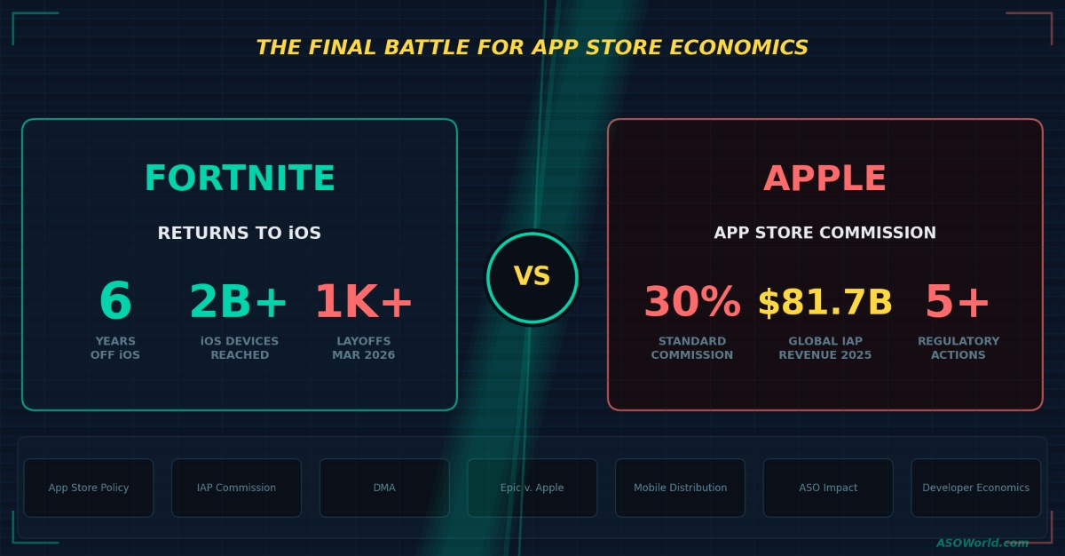 Fortnite's Global App Store Comeback Marks a First-of-Its-Kind Challenge to Apple's $81.75 Billion IAP Ecosystem