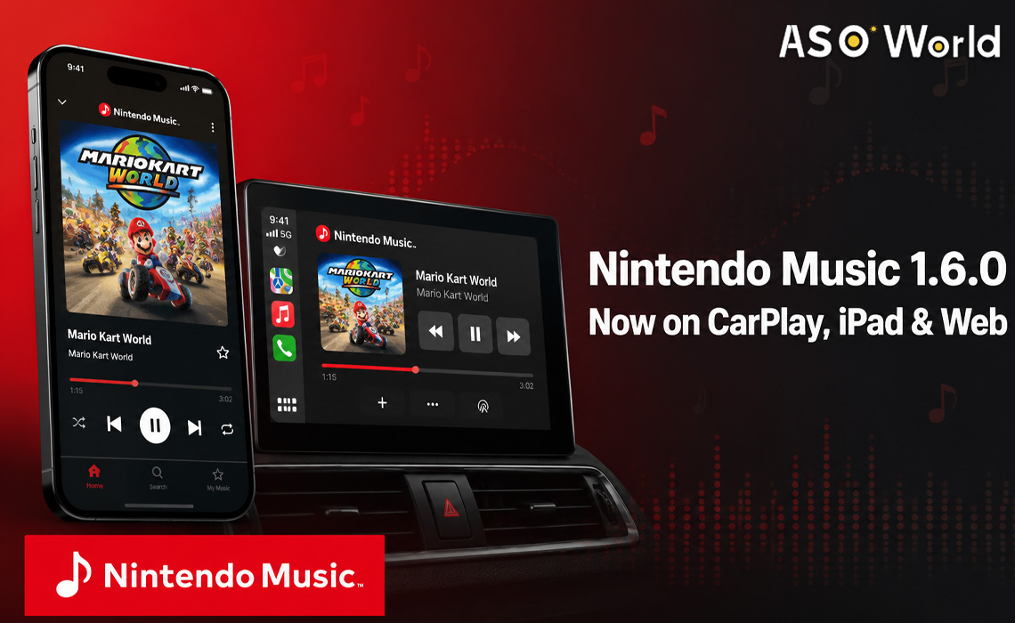 Nintendo Music 1.6.0 Drops Mario Kart World Soundtrack, Launches CarPlay and Web Player