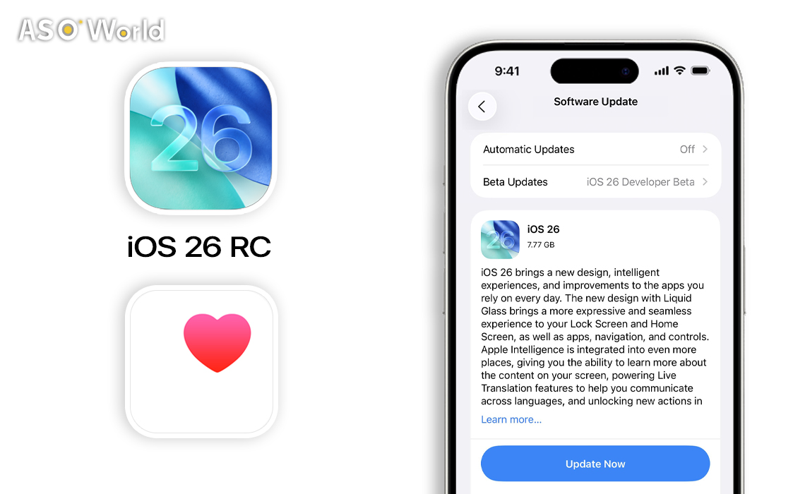 iOS 26 RC의 새로운 기능: 건강 관리, 맞춤화 등