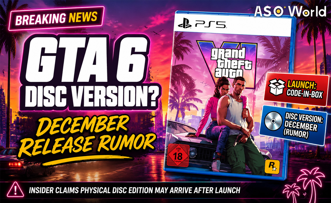 GTA 6 Disc Edition Reportedly Arriving in December After Code-in-a-Box Launch