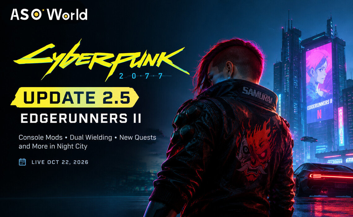 Cyberpunk 2077 Update 2.5 "Edgerunners II": Console Mods, Dual Wielding and Everything New in Night City