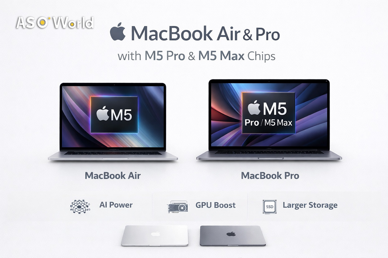 Apple Unveils MacBook Pro and Air with M5 Chips: Upgraded Storage and AI Performance