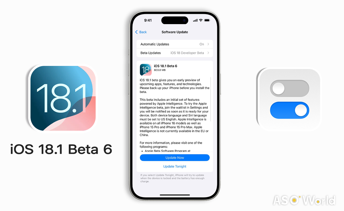 iOS 18.1 ベータ6の新機能: 新しいコントロールセンタートグルと改善点