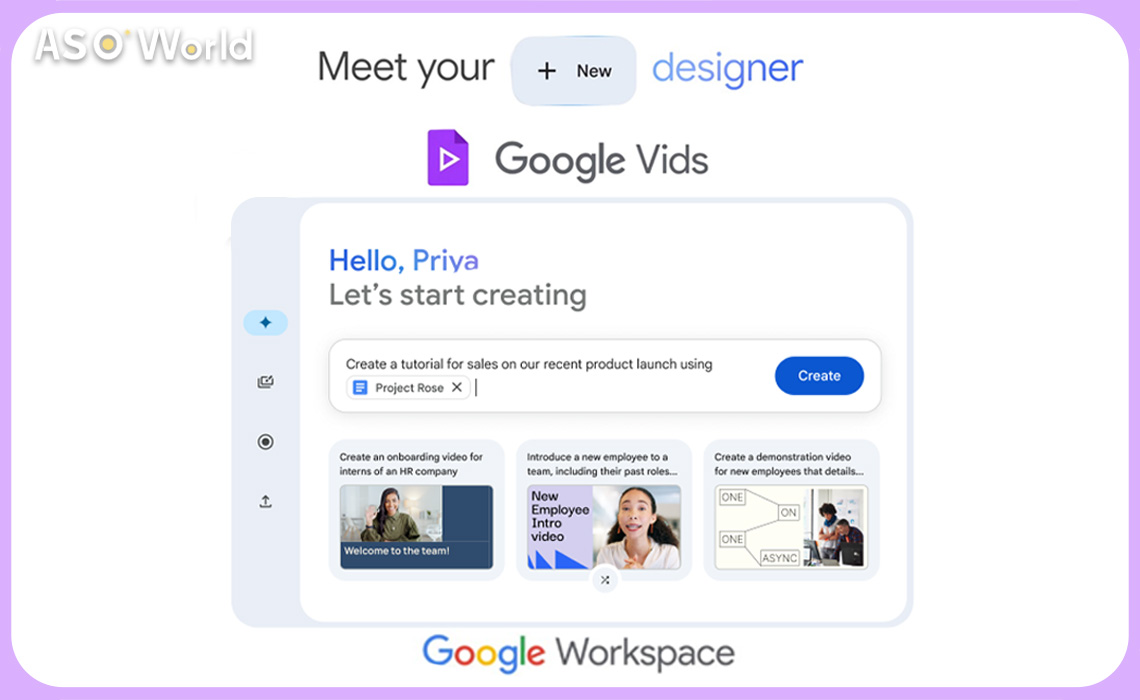 Google、職場の顧客向けに AI 搭載のビデオメーカー Google Vids をリリース