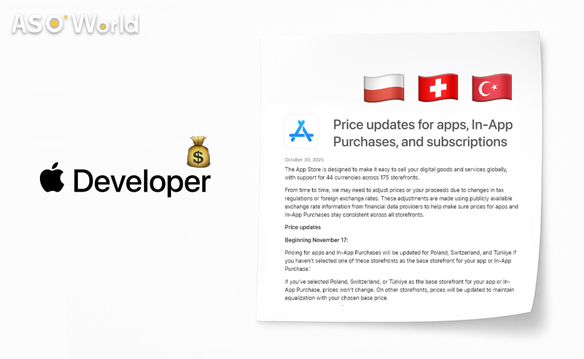 Apple Announces Global Price Adjustments for App Store Sales